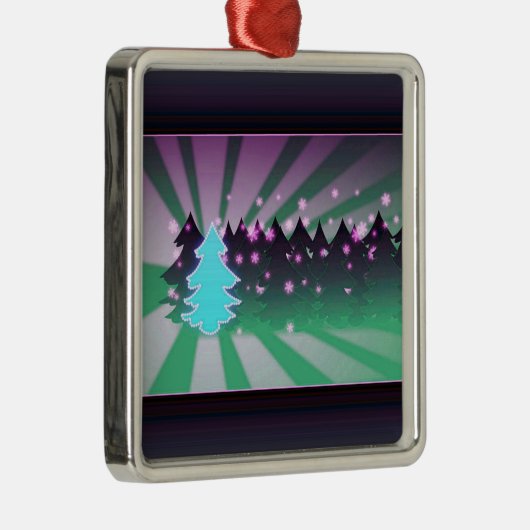 kerstbomen met groene tassen metalen ornament (Rechts)