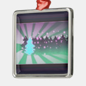 kerstbomen met groene tassen metalen ornament (Links)