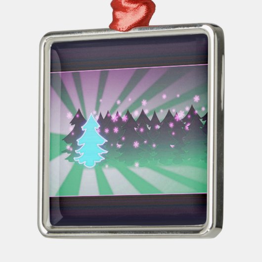 kerstbomen met groene tassen metalen ornament (Links)