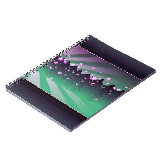 kerstbomen met groene tassen notitieboek (Linkerzijde)