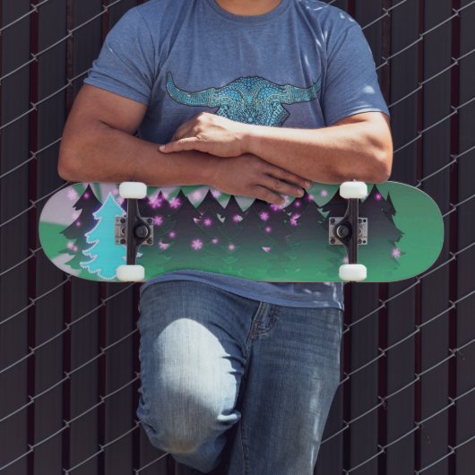 kerstbomen met groene tassen skateboard (Buiten 3)