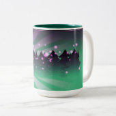 kerstbomen met groene tassen tweekleurige koffiemok (Voorkant rechts)