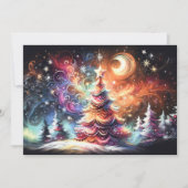 Kerstbomen met harde pastel tekeningen vol vrolijk kaart (Voorkant)