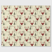 Kerstbomen met hert cadeaupapier (Vlak)