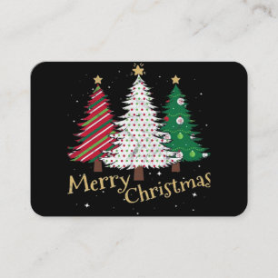 Kerstbomen met Kerst Plaid Cadeau Familie Visitekaartje