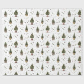 kerstbomen met kleine Boots-cadeautjes Cadeaupapier (Vlak)