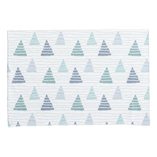 Kerstbomen met kralen snaren patroon kussensloop (Voorkant-Rechts)