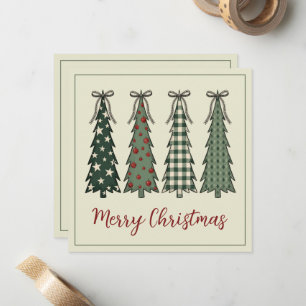 Kerstbomen met landelijke uitstraling Persoonlijke Notitiekaartje