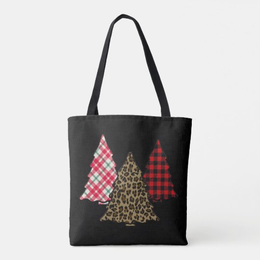 Kerstbomen met motief tote bag (Achterkant)