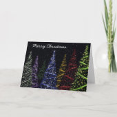 kerstbomen met mousserende smaak feestdagen kaart (Voorkant)