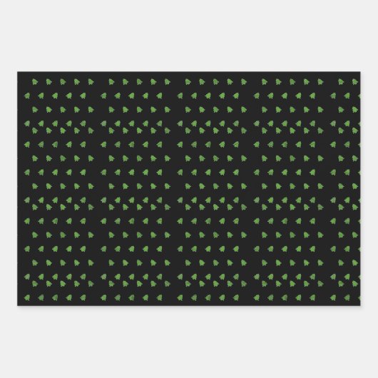 kerstbomen met mousserende smaak inpakpapier vel (Voorkant)