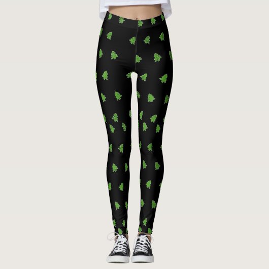 kerstbomen met mousserende smaak leggings (Voorkant)