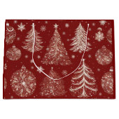Kerstbomen met Ornamenten Groot Cadeauzakje (Voorkant)