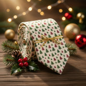 Kerstbomen met Pastelkleuren Stropdas