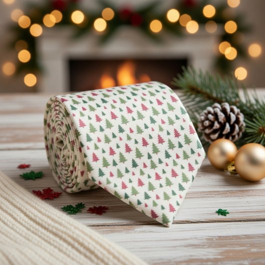 Kerstbomen met Pastelkleuren Stropdas