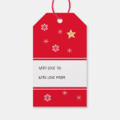 kerstbomen met persoonlijke naam Cool Cute Red Cadeaulabel (Achterkant)