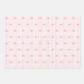 Kerstbomen met Plaid en Rode Lint Bogen Inpakpapier Vel (Voorkant 3)
