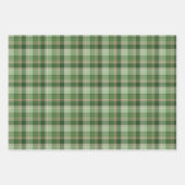 Kerstbomen met Plaid en Rode Lint Bogen Inpakpapier Vel (Voorkant 2)