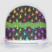 Kerstbomen met Regenboog Sneeuwbol (Achterkant)