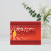 kerstbomen met rode Briefkaart (Staand voorkant)