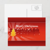 kerstbomen met rode Briefkaart (Voorkant / Achterkant)
