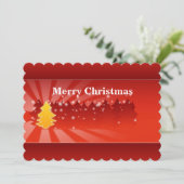 kerstbomen met rode Kaart (Staand voorkant)