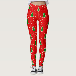 kerstbomen met rode Leggings