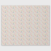 Kerstbomen met Roze Patroon Cadeaupapier (Vlak)