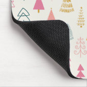 Kerstbomen met Roze Patroon  Muismat (Hoek)