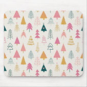 Kerstbomen met Roze Patroon  Muismat (Voorkant)