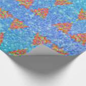 kerstbomen met sparken patroon cadeaupapier (Hoek)