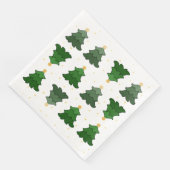 Kerstbomen met sterren op Custom White Servet (Hoek)