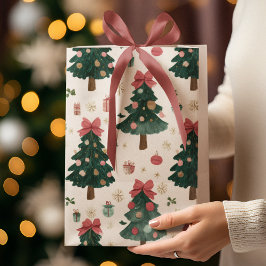 Kerstbomen met Strikken Cadeautas