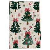 Kerstbomen met Strikken Cadeautas (Voorkant)