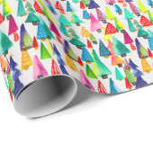 kerstbomen met waterverf cadeaupapier (Rol Hoek)