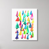 kerstbomen met waterverf canvas afdruk (Voorkant)