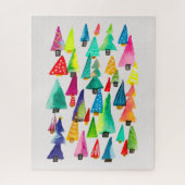 kerstbomen met waterverf legpuzzel (Verticaal)