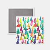 kerstbomen met waterverf magneet (Voorkant / Achterkant)