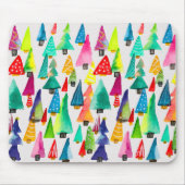 kerstbomen met waterverf muismat (Voorkant)
