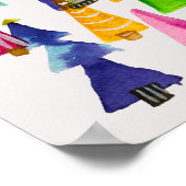 kerstbomen met waterverf poster (Hoek)