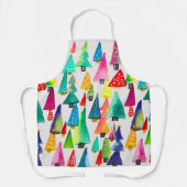 kerstbomen met waterverf schort (Voorkant)