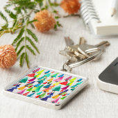 kerstbomen met waterverf sleutelhanger (Zijkant)