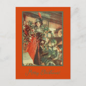  kerstbomen met winterjuffrouw feestdagenkaart (Voorkant)