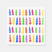 Kerstbomen Midden Eeuw Meerdere Kleuren Servet (Voorkant)