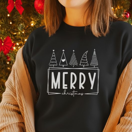 Kerstbomen| Minimalistische Feestdagen Trui