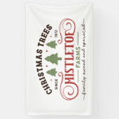 Kerstbomen mistletoe boerderij Noordpool Spandoek (Verticaal)