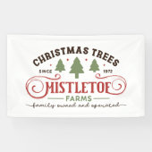 Kerstbomen mistletoe boerderij Noordpool Spandoek (Horizontaal)