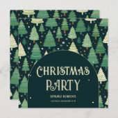 Kerstbomen Modern Sage Groen Patroon Partij Feestdagenkaart (Voorkant / Achterkant)