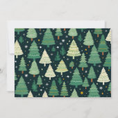 Kerstbomen Modern Sage Groen Patroon Partij Kaart (Achterkant)