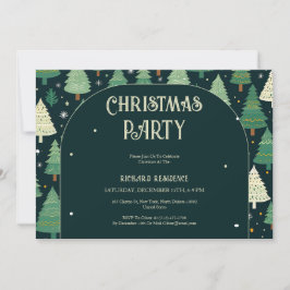 Kerstbomen Modern Sage Groen Patroon Partij Kaart